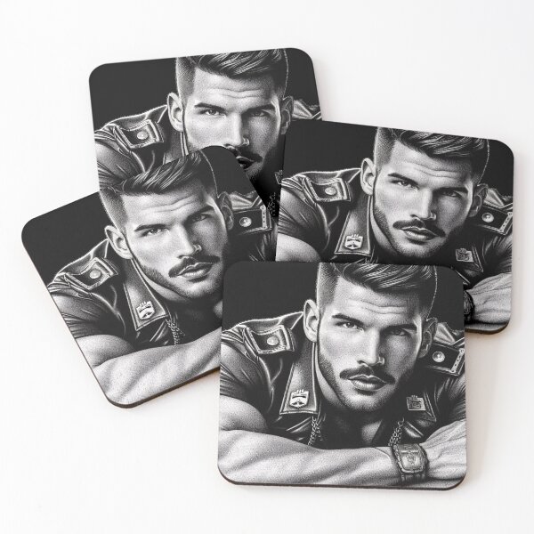 Item preview, Gay Gods - "Carlos" Gay Leather Bar Pride Graphic Design designed and sold by ItsAKinkThing.