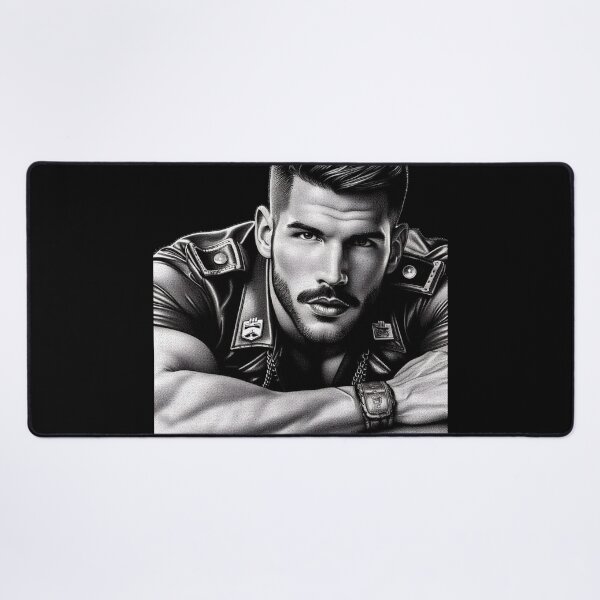 Item preview, Gay Gods - "Carlos" Gay Leather Bar Pride Graphic Design designed and sold by ItsAKinkThing.