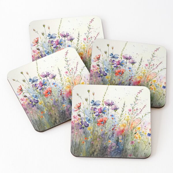Item preview, Wildflower Field Watercolor 5 designed and sold by marknprints.