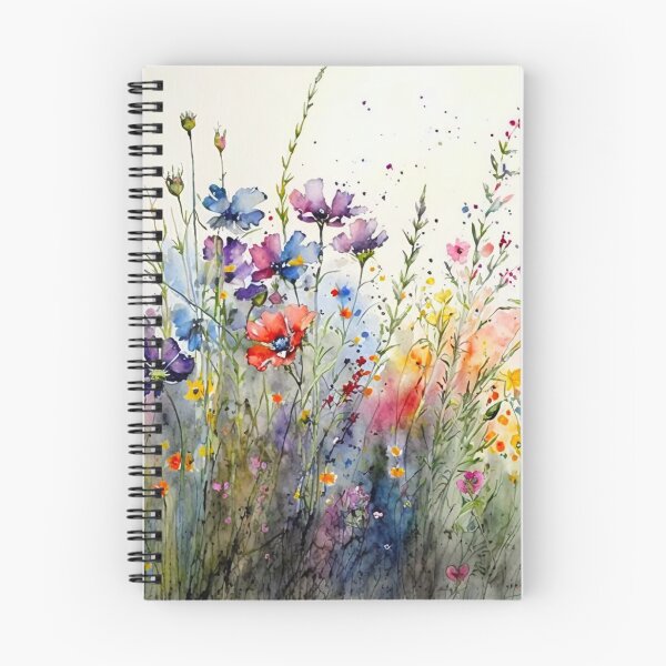 Item preview, Wildflower Field Watercolor 5 designed and sold by marknprints.