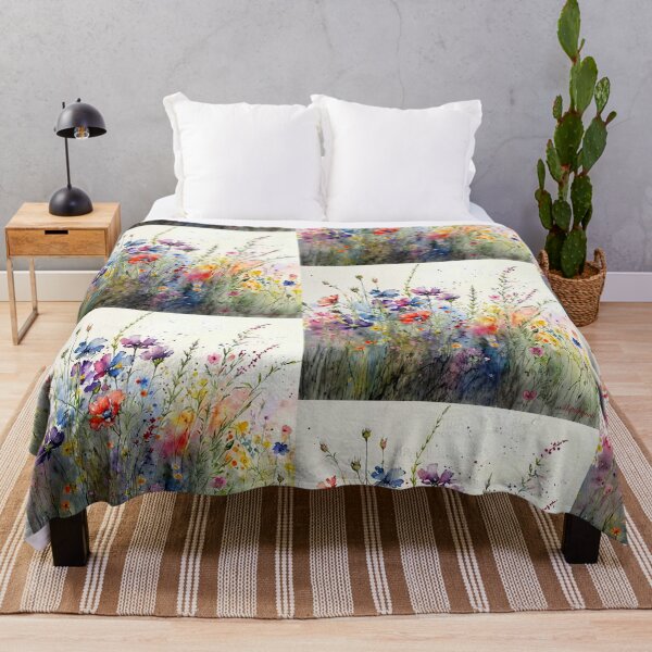 Item preview, Wildflower Field Watercolor 5 designed and sold by marknprints.