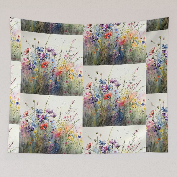 Item preview, Wildflower Field Watercolor 5 designed and sold by marknprints.