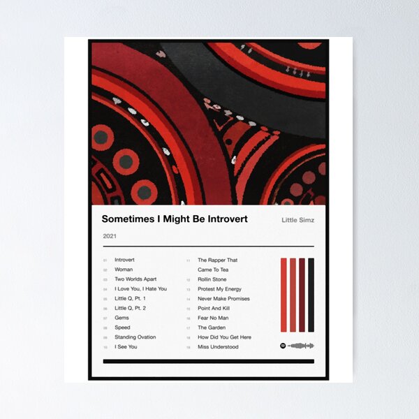 Item preview, Sometimes I Might Be Introvert Tracklist designed and sold by LynnGablestore.