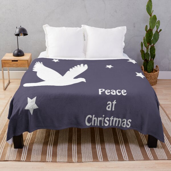 Item preview, Peace At Christmas With Dove In Flight White Logo designed and sold by taiche.