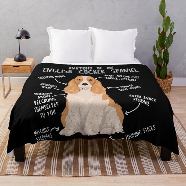 Item preview, Lemon and White English Cocker Spaniel Dog Anatomy designed and sold by Clara Hollins.