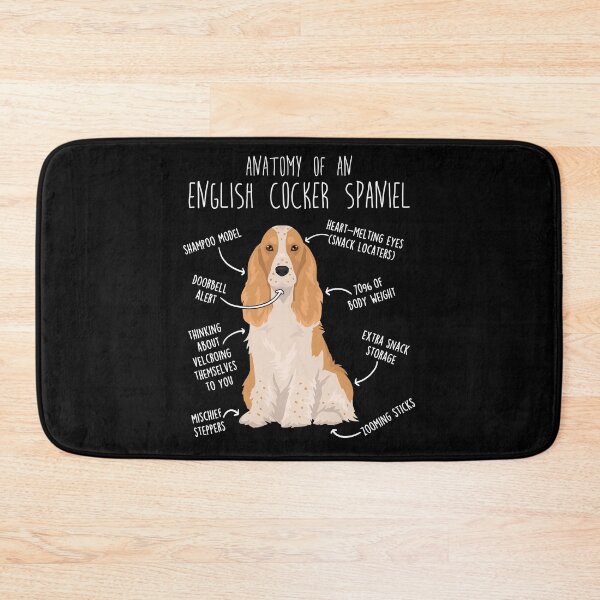 Item preview, Lemon and White English Cocker Spaniel Dog Anatomy designed and sold by Clara Hollins.