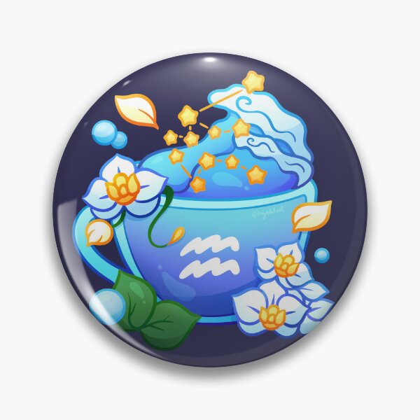 Artikelvorschau, Vereinfachte Wassermann Sternzeichen Teetasse entworfen und verkauft von heysoleilart.