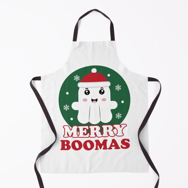 Item preview, Merry Boomas - Cute Funny Ghost Santa Hat Christmas Pun designed and sold by Shape Snip Studio.