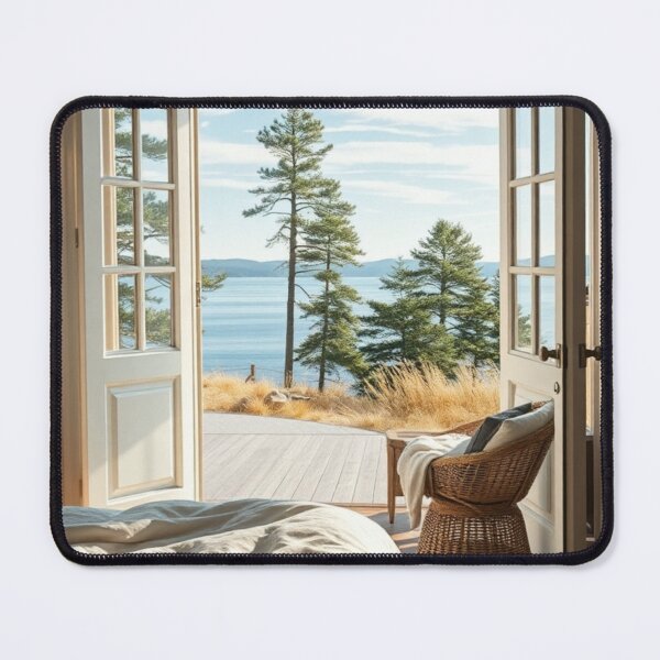 Item preview, Dreamy Waterside Retreat | Sunlit Bedroom and Coastal View designed and sold by Vida e Arte.