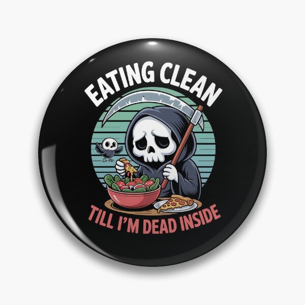 Item preview, Eating Clean – Funny Grim Reaper Diet Halloween Humor designed and sold by Taans-Creation.