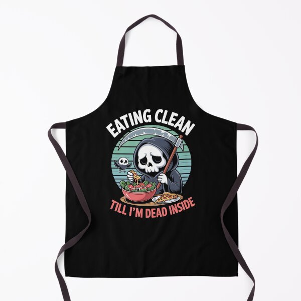 Item preview, Eating Clean – Funny Grim Reaper Diet Halloween Humor designed and sold by Taans-Creation.