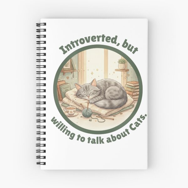 Item preview, Introverted, but willing to talk about cats. designed and sold by trashtaste.