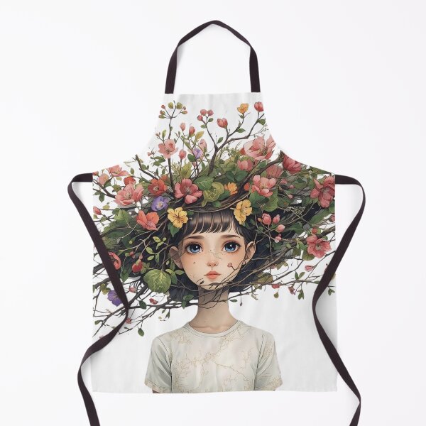 Item preview, Blooming Mind – Floral Girl Illustration designed and sold by Caira-Design.