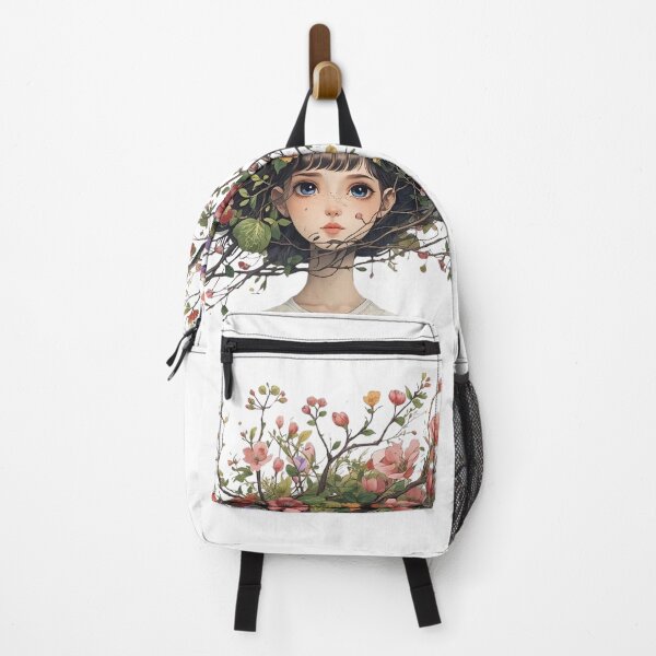 Item preview, Blooming Mind – Floral Girl Illustration designed and sold by Caira-Design.