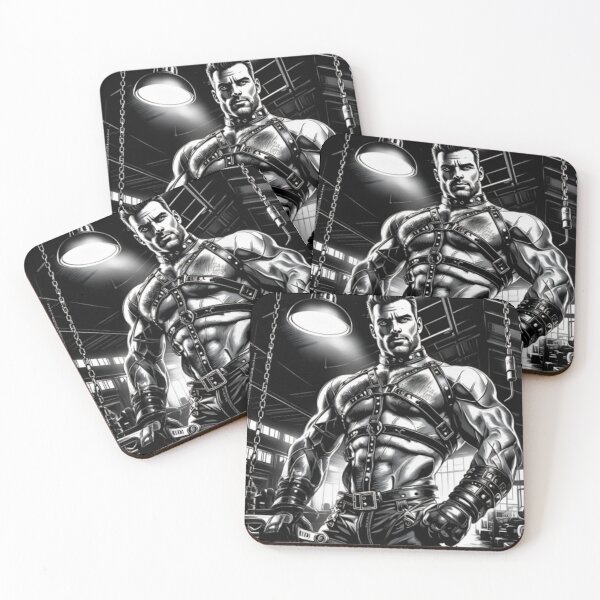Item preview, Gay Leather Bar Charcoal "Bodyshop" Leather Bar San Francisco Pride Graphic Design designed and sold by ItsAKinkThing.
