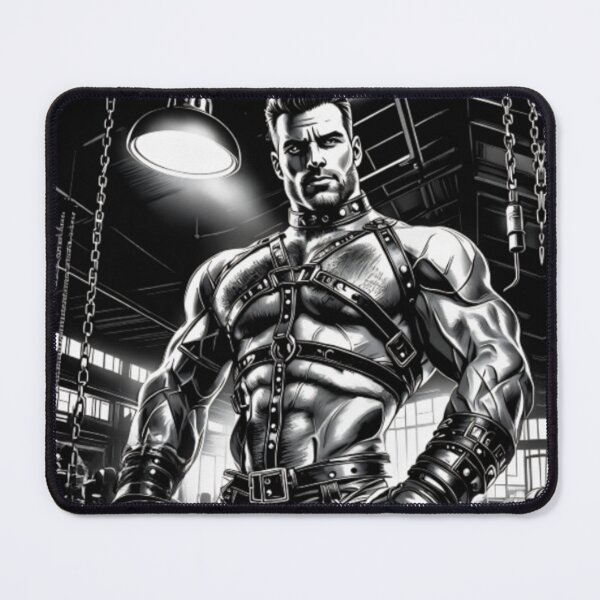 Item preview, Gay Leather Bar Charcoal "Bodyshop" Leather Bar San Francisco Pride Graphic Design designed and sold by ItsAKinkThing.