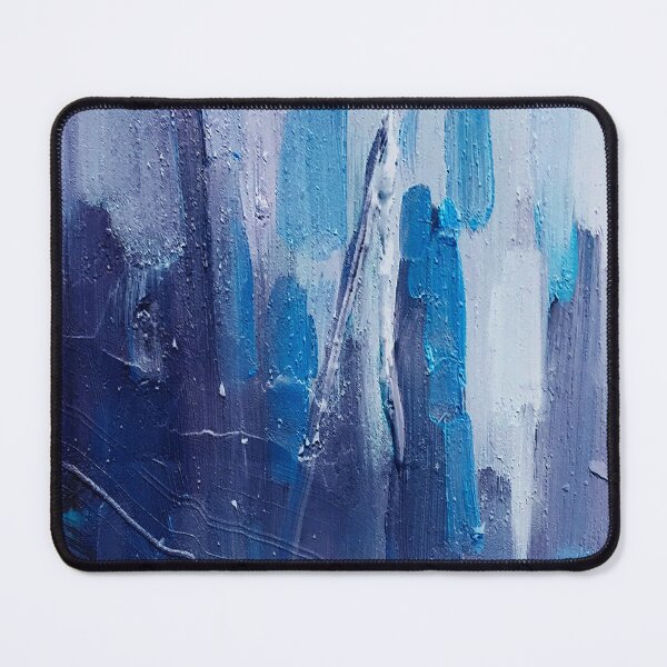 Item preview, Indigo Blue, Aqua, White Abstract Broad Brush Painting designed and sold by DEC02.