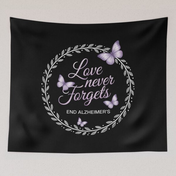 Item preview, Love Never Forgets End Alz Alzheimer's Awareness Butterfly designed and sold by HellD3vil-Art.