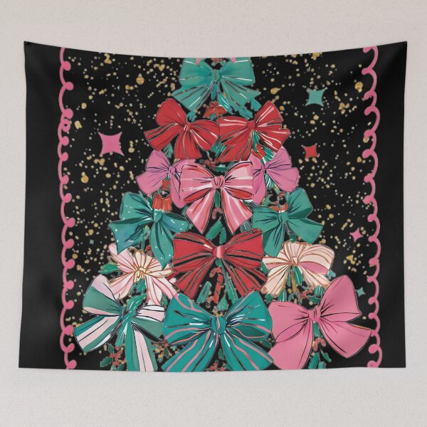 Item preview, Merry Christmas Bow Tree | Colorful Ribbon Christmas Tree Art | Festive Holiday Gift Design designed and sold by Zeraels.