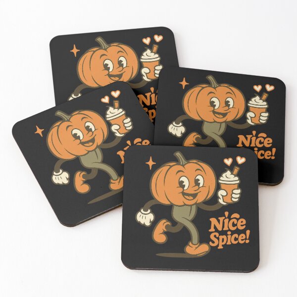 Item preview, Pumpkin holding Coffee latte Nice Spice Character Retro Vintage  designed and sold by davidjulie.