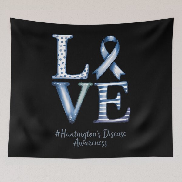 Item preview, LOVE Ribbon Huntington's Disease Awareness Month designed and sold by HellD3vil-Art.