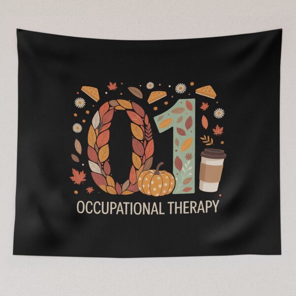 Item preview, Occupational Therapy Fall Autumn Pumpkin Flower OTA Teacher designed and sold by HellD3vil-Art.