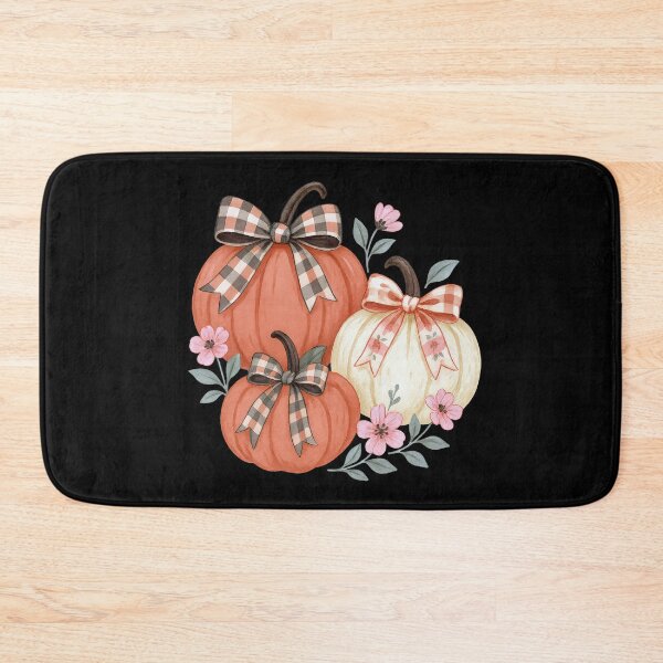 Item preview, Autumn Pumpkin Trio Plaid Coquette Bows and Florals Vintage retro  designed and sold by davidjulie.