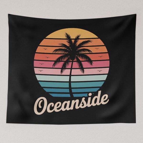 Item preview, Oceanside California Sunset Palm Trees designed and sold by HellD3vil-Art.