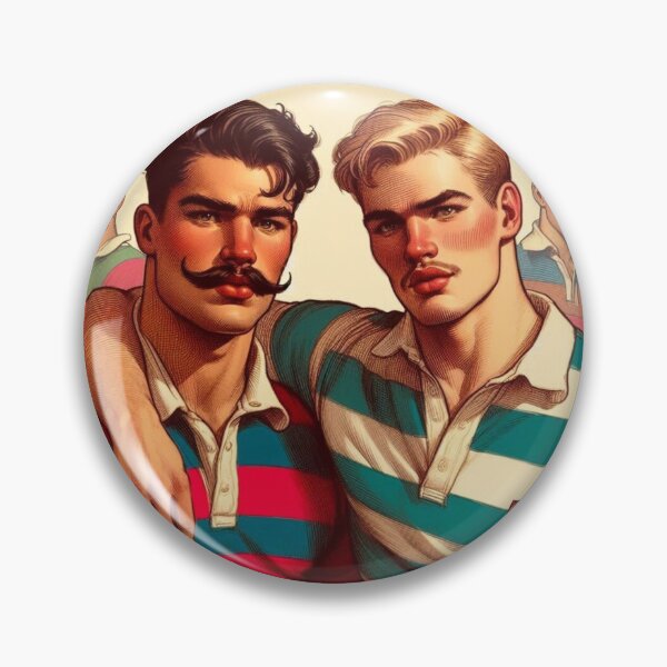Artikelvorschau, 1920er Jahre Vintage Gay Sportbekleidung "Boys Together" Gay Pride Grafikdesign entworfen und verkauft von ItsAKinkThing.