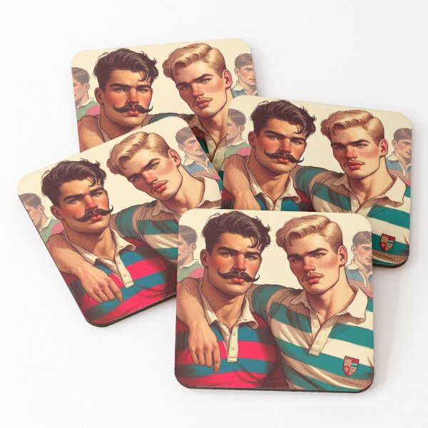 Item preview, 1920s Vintage Gay Sports Wear "Boys Together" Gay Pride Graphic Design designed and sold by ItsAKinkThing.