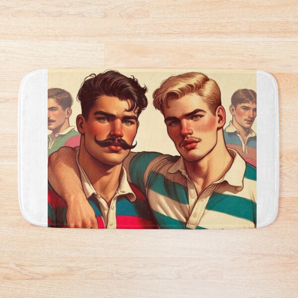 Item preview, 1920s Vintage Gay Sports Wear "Boys Together" Gay Pride Graphic Design designed and sold by ItsAKinkThing.