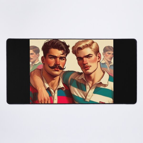 Artikelvorschau, 1920er Jahre Vintage Gay Sportbekleidung "Boys Together" Gay Pride Grafikdesign entworfen und verkauft von ItsAKinkThing.
