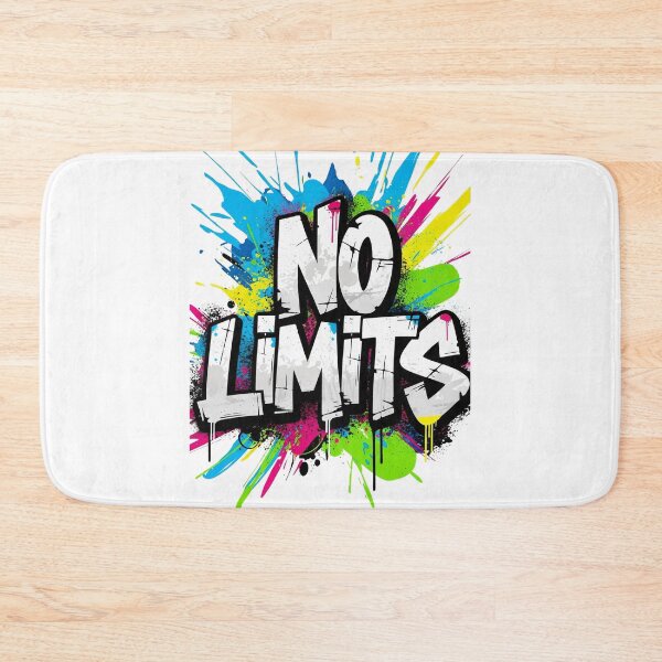 Item preview, No Limits Inspirational Quote Typography Street Art Graffiti Style designed and sold by alefunle.