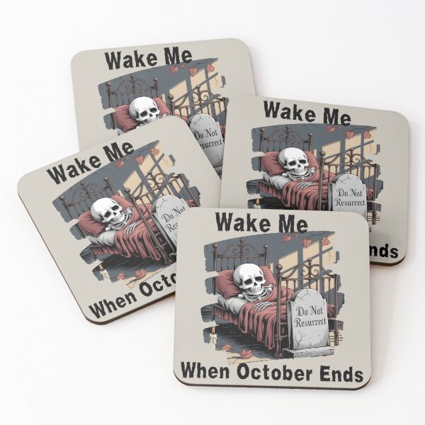 Item preview, Wake Me When October Ends – Halloween Introvert Humor designed and sold by Arc Designs C and M.