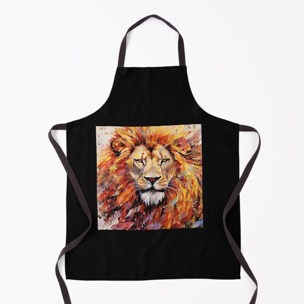 Item preview, Powerful Lion Face Impasto Palette Knife-Inspired Art designed and sold by DEC02.