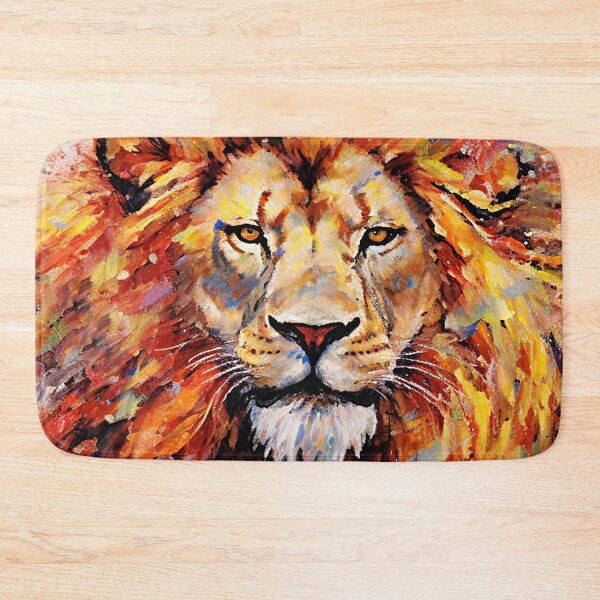 Item preview,  Powerful Lion Face Impasto Palette Knife-Inspired Art designed and sold by DEC02.