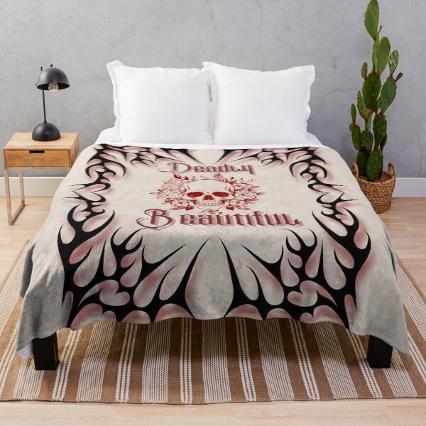 Item preview, Deadly Beautiful – Gothic Skull Floral Design designed and sold by Arc Designs C and M.