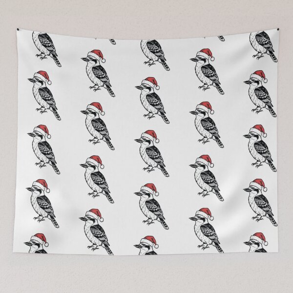 Item preview, Festive Kingfisher Illustration | Christmas Hat Bird Design designed and sold by JollyCritters.