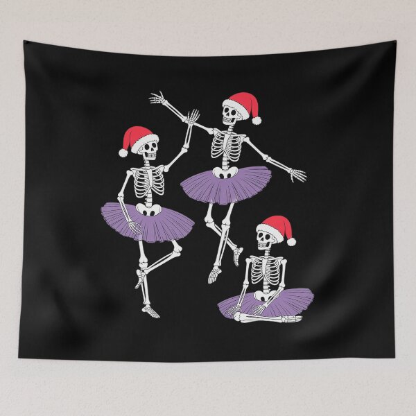 Item preview, Xmas Ballerina Skeleton Halloween Elegance for Christmas designed and sold by HaileyRobel.
