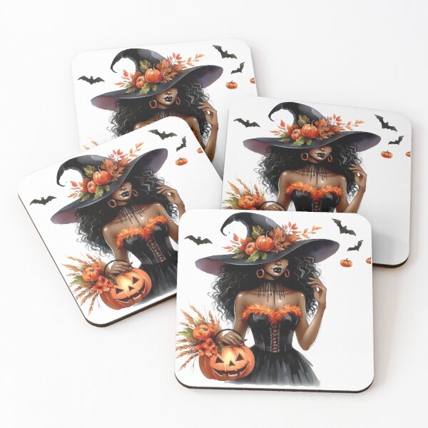 Item preview, Stylish African Witch Girl – Pumpkin Magic Art designed and sold by Lulunza.