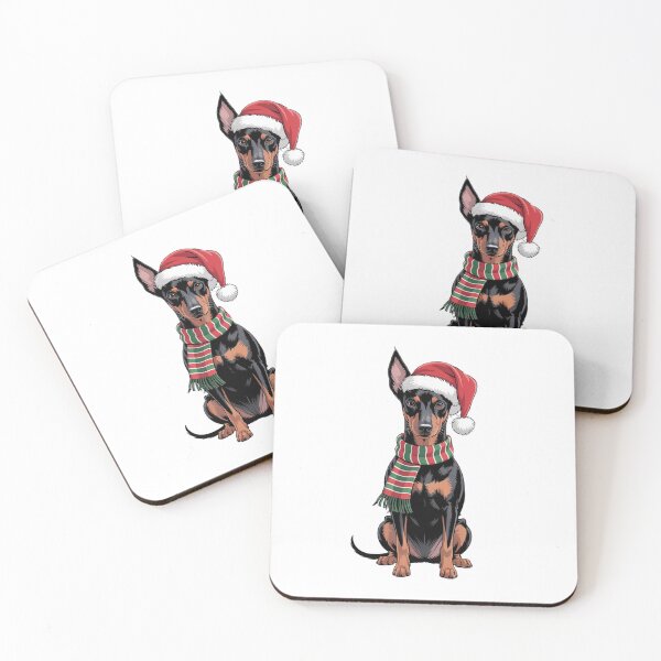 Item preview, Xmas German Pinscher Santa Claus Hat Ugly Christmas designed and sold by FranzFriesen.