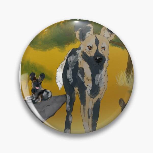 Item preview, African Wild Dog Illustration – Endangered Species Wildlife Art designed and sold by ShaggyArtist.