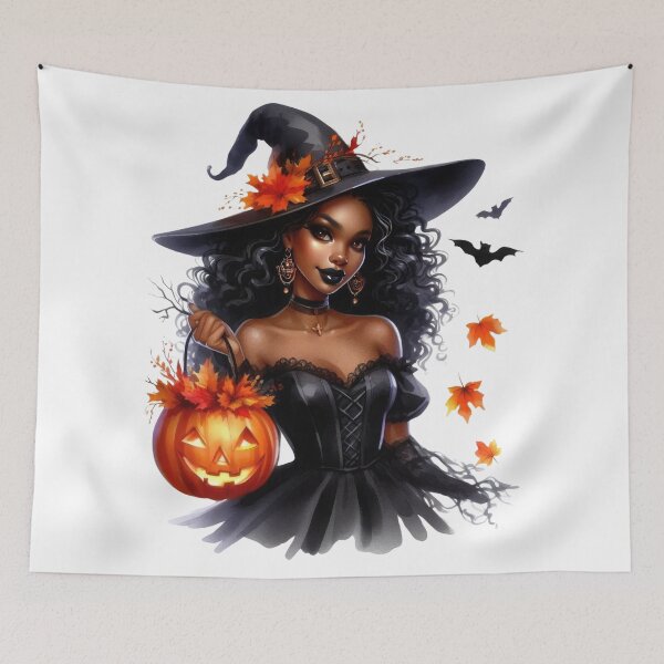 Item preview, Bewitched African Beauty – Halloween Glam Art designed and sold by Lulunza.