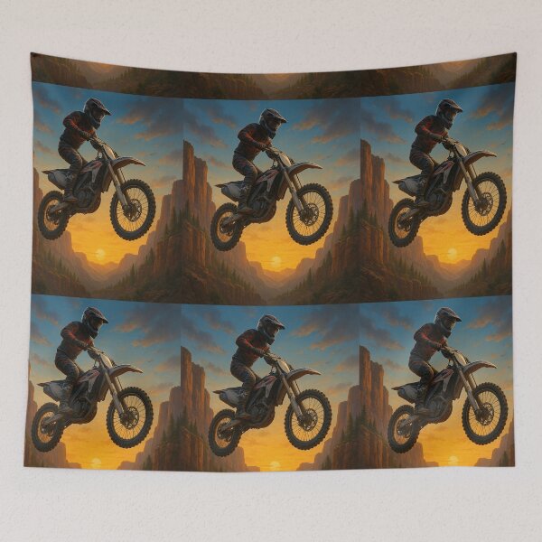Item preview, Motocross Sunset Jump – Epic Dirt Bike Adventure designed and sold by DovralThreads.