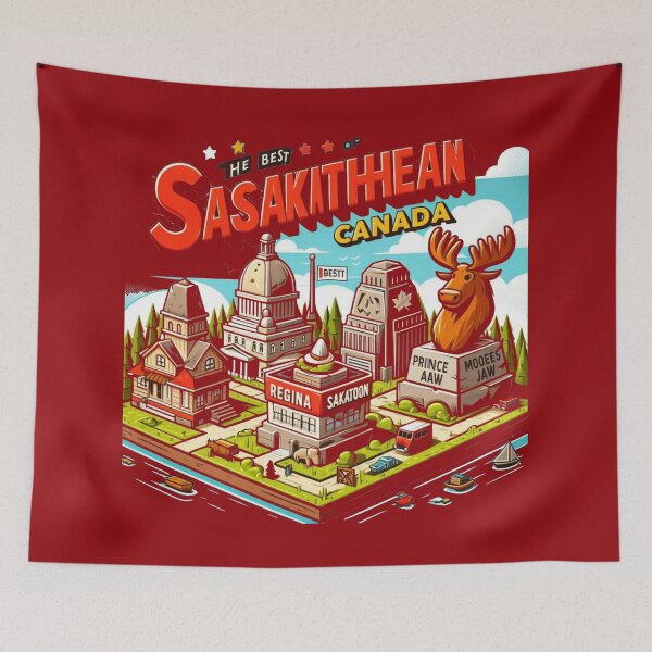 Item preview, The Best of Saskatchewan Canada – 3D Funny Sketch ,  designed and sold by PaintMeWorld.