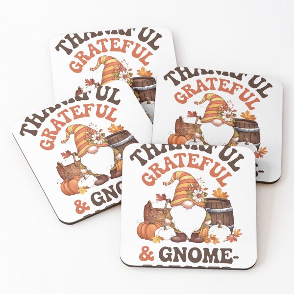 Item preview, Thankful, Grateful, & Gnome-Blessed Thanksgiving Quote designed and sold by didiersoyer.