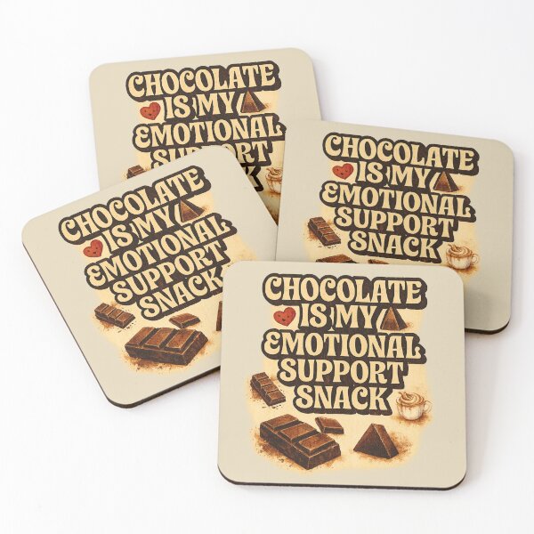 Item preview, Chocolate Is My Emotional Support Snack – Retro Comfort Design designed and sold by Arc Designs C and M.