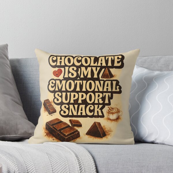 Item preview, Chocolate Is My Emotional Support Snack – Retro Comfort Design designed and sold by Arc Designs C and M.
