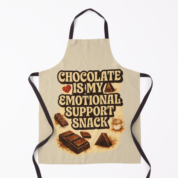 Item preview, Chocolate Is My Emotional Support Snack – Retro Comfort Design designed and sold by Arc Designs C and M.