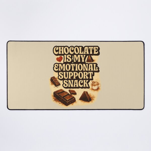 Item preview, Chocolate Is My Emotional Support Snack – Retro Comfort Design designed and sold by Arc Designs C and M.